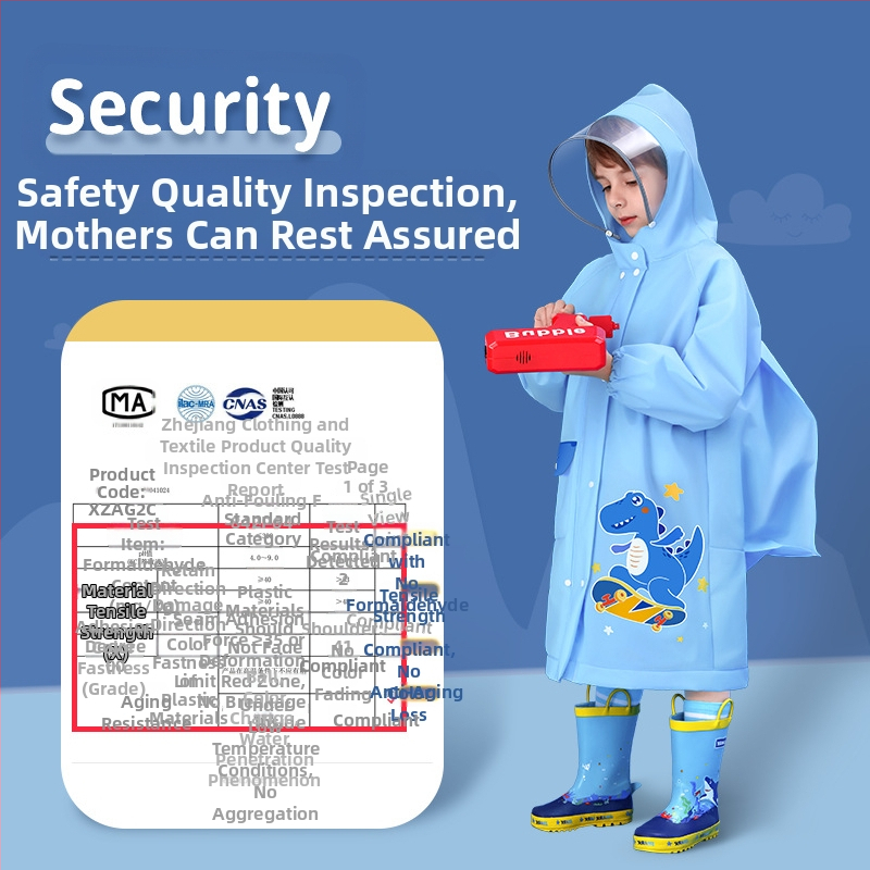 Детски дъждовен пончо, EVA плат, дебелина 0.15, тегло 250 г, за деца