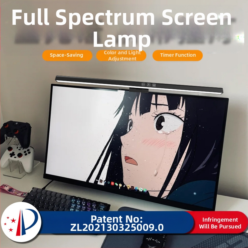 LED лампа за закачване на екран с USB захранване, докосване за регулиране на яркостта, защита на очите, интелигентно управление, асиметричен източник на светлина