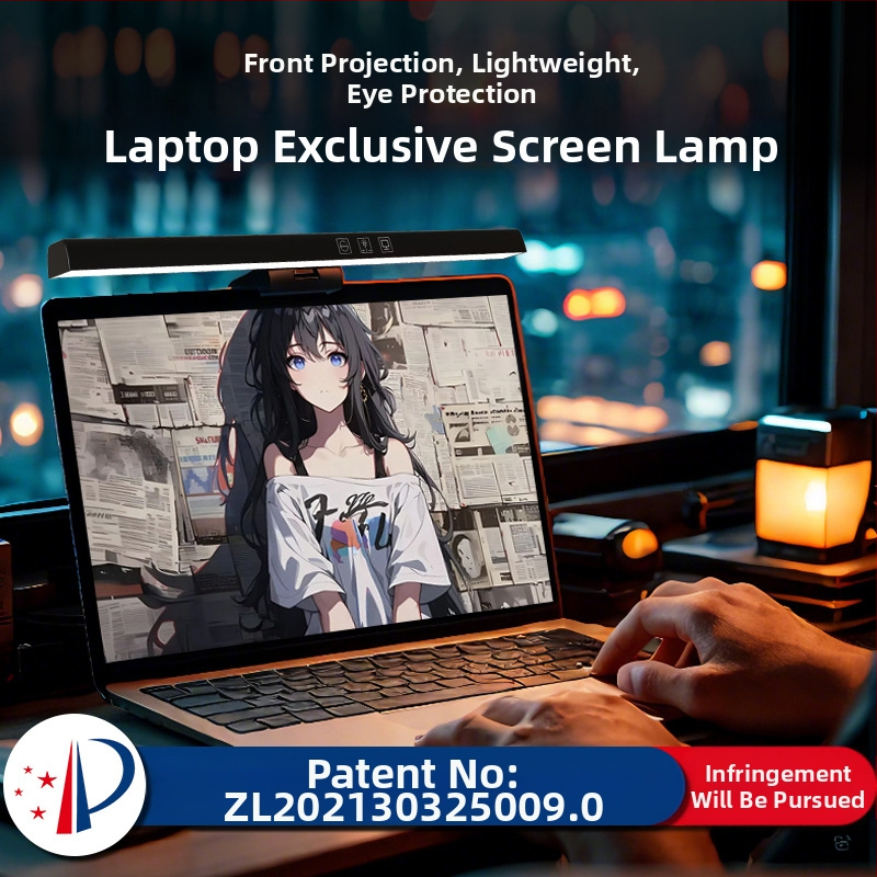 LED лампа за закачване на екран с USB захранване, докосване за регулиране на яркостта, защита на очите, интелигентно управление, асиметричен източник на светлина