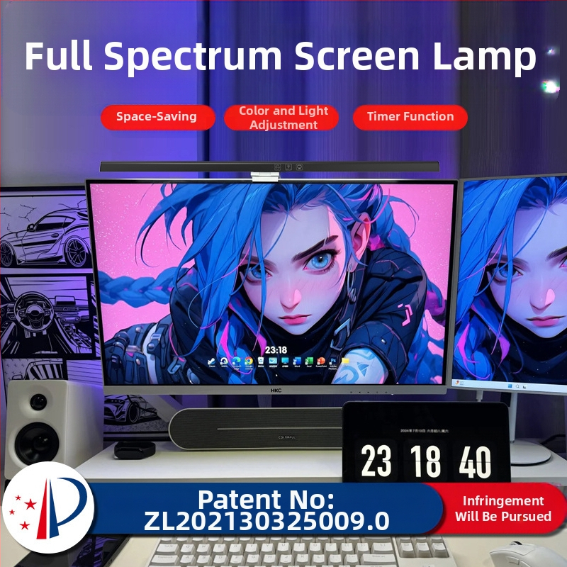 LED лампа за закачване на екран с USB захранване, докосване за регулиране на яркостта, защита на очите, интелигентно управление, асиметричен източник на светлина