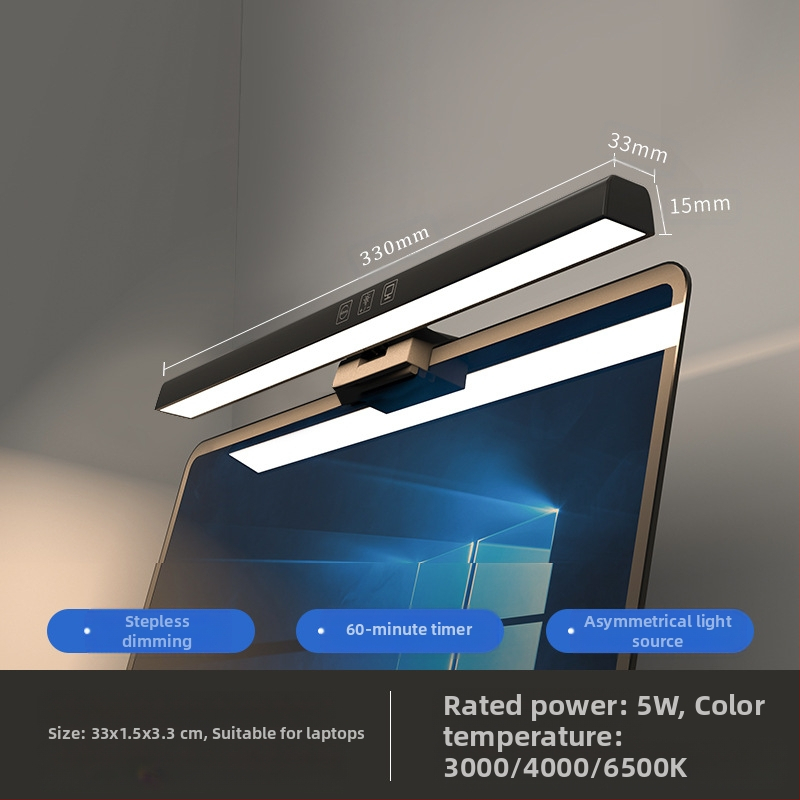 LED лампа за закачване на екран с USB захранване, докосване за регулиране на яркостта, защита на очите, интелигентно управление, асиметричен източник на светлина