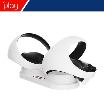 PS5 βάση ψύξης με φορτιστή για PSVR2/PS5 χειριστήρια και αποθήκευση γυαλιών — TYPE-C, ABS, OEM, περιλαμβάνει βάση και φορτιστή, συμβατό με PS5 και PSVR2