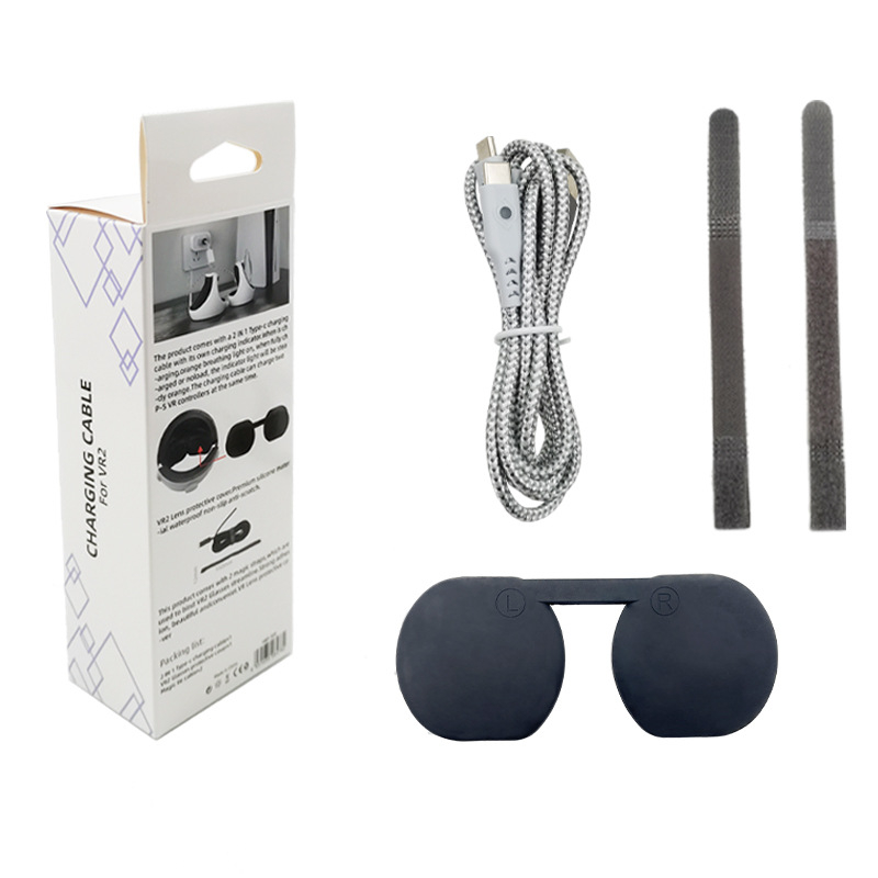 PS5 охлаждаща стойка с зарядно за PSVR2/PS5 контролери и рафт за съхранение на очила и дискове — TYPE-C, ABS, OEM, включва база и зарядно, съвместим с PS5