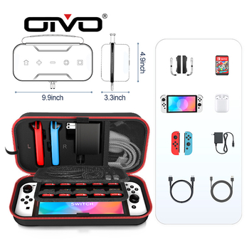 OIVO NDS Θήκη αποθήκευσης για Nintendo Switch και Switch OLED — Oxford ύφασμα + EVA, προστασία από πτώσεις, φορητή θήκη, 0.36 kg