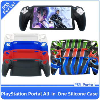 Silikónový obal pre PS5 Portal pre prenášateľnú hernú konzolu s integrovaným krytom proti prachu