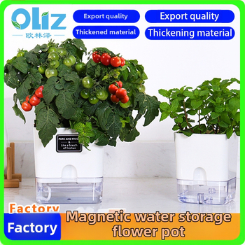 Oulinze Γλάστρα Λουλουδιών – Πλαστική, Διαφανής, Αυτο-Απορροφητικό Νερό, Ανθεκτική στη Διάβρωση, Για Επιτραπέζια ή Πάτωμα