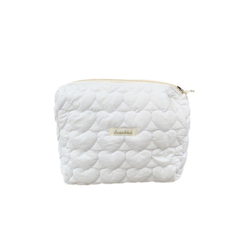 Kozmetička torbica, prešivana, stil clutch, horizontalni kvadratni oblik, zatvarač, poplina podstava