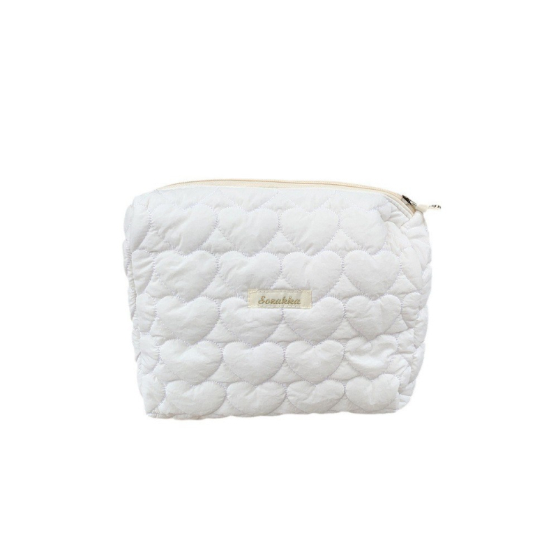 Kozmetička torbica, prešivana, stil clutch, horizontalni kvadratni oblik, zatvarač, poplina podstava