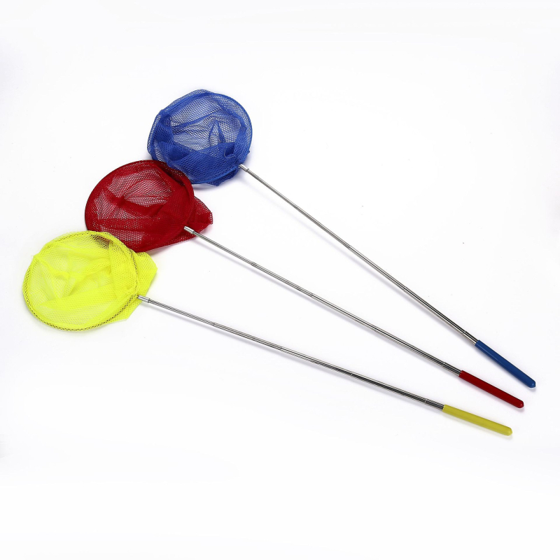 Bērnu teleskopiska zvejas tīklu — neilona materiāls; zveja un kukaiņu ķeršana; piemērots 4–6 gadu vecuma bērniem