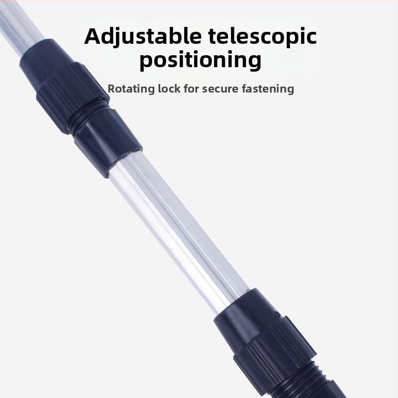 Алуминиева сплав рибарска мрежа, триъгълна интегрирана, сгъваща се телескопична ръчна мрежа с фина мрежа, диаметър устата 40 см, дълбочина 30 см, свиваемо