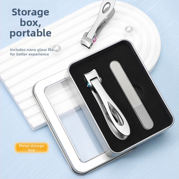 Ανοξείδωτες νυχοκοπτικές με ευρύ στόμιο και λίμα, σετ εργαλείων για νύχια