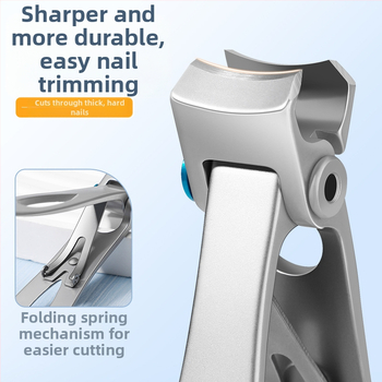 Ανοξείδωτες νυχοκοπτικές με ευρύ στόμιο και λίμα, σετ εργαλείων για νύχια