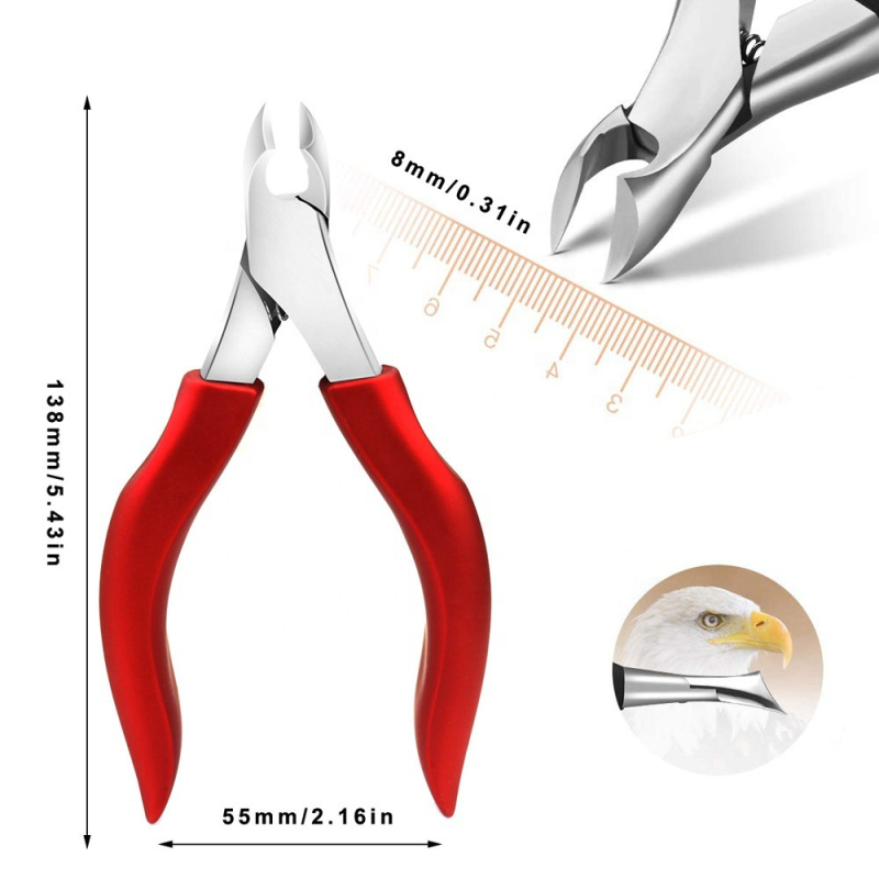 Клипсери за нокти с вътрешен пружинен механизъм, диагонално рязане, неръждаема стомана, марка Baisibang