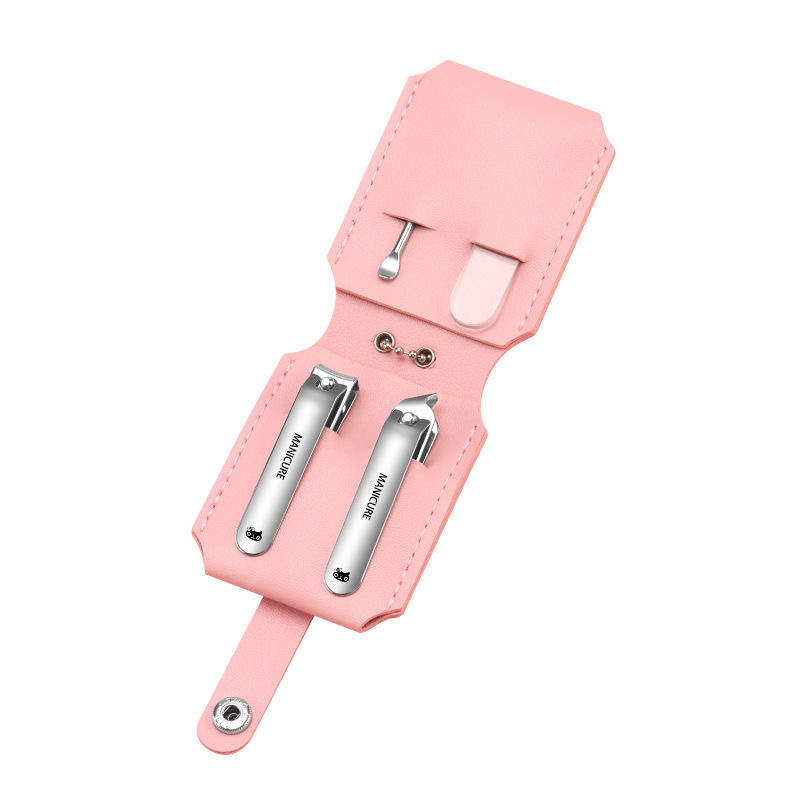 Портативен комплект за грижа: резачка за нокти и лъжичка за уши — неръждаема и въглеродна стомана, плосък и наклонен връх за нокти, клещи за канали по нокътя и многофункционални пинсети