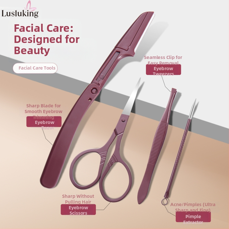Комплект нокътни щипци – неръждаема стомана и стомана с въглерод; файл за премахване на мъртва кожа; шлайф за повърхността на нокътя; комплект инструменти за оформяне на нокти; Lusluking