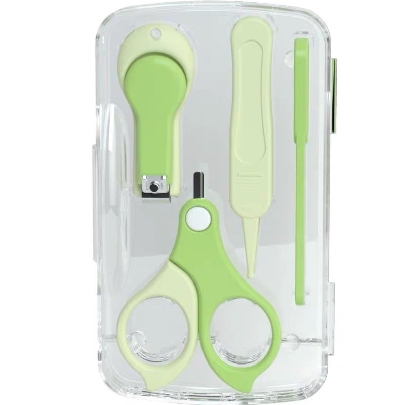 Σετ κοπτών νυχιών μωρού με προστατευτικό σχεδιασμό για νεογνά – πλαστικό και ανοξείδωτο ατσάλι, ασφαλές σετ φροντίδας βρεφών