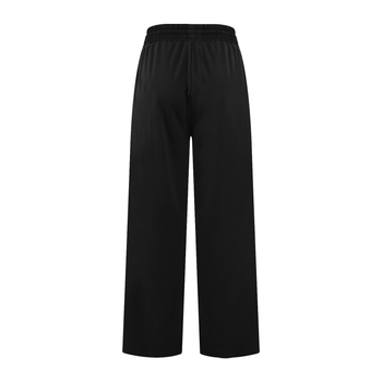 Γυναικείες παντελόνες αθλητικές με ψηλή μέση και ελαστική ζώνη, φαρδιά μπατζάκια και τσέπες, Milk Silk ύφασμα, πολυεστέρας 95%+, άνοιξη 2025