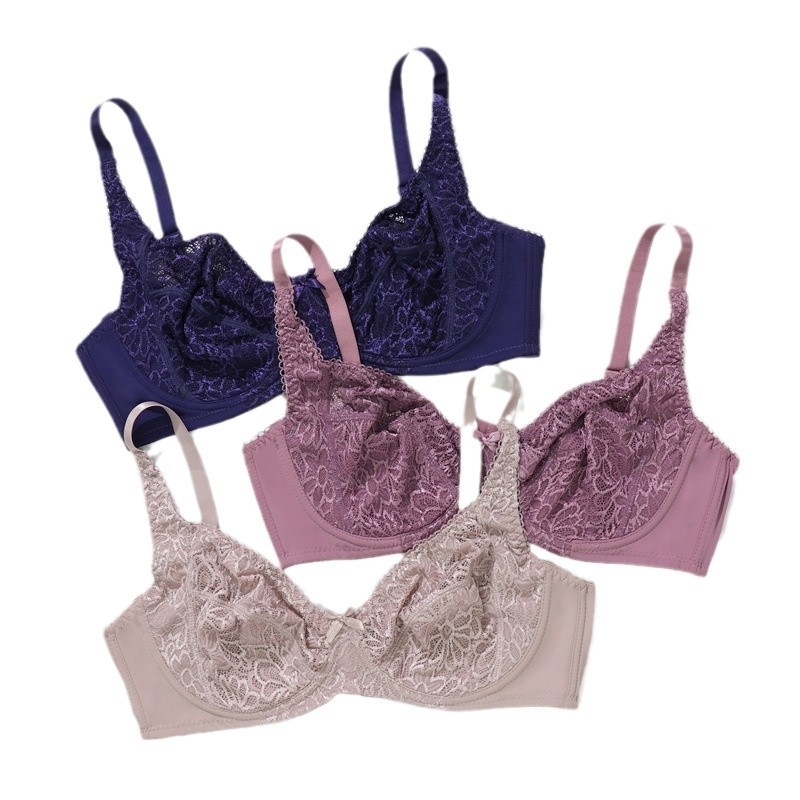 Δαντελένιο σουτιέν, κλασικό στυλ, νάιλον ύφασμα, πλήρης κάλυψη, λεπτό μορφοποιημένο κύπελλο