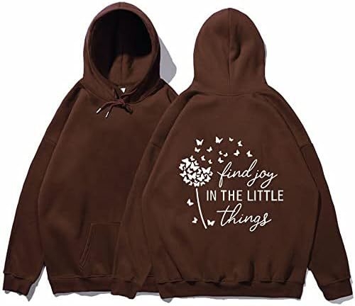 Colanperd Ženski grafički hoodie duksa s printom smiješnih slova, opuštena silueta, dugi rukavi, poliester, jesen 2024