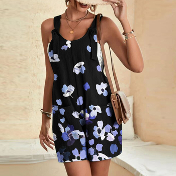 Ολόσωμη φόρμα χωρίς μανίκια με τιράντες, πολυεστέρας 70–80%, ίσια γραμμή παντελονιών, καλοκαίρι 2024, αστικός κομψός στυλ