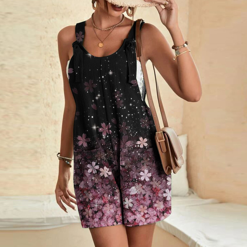 Ολόσωμη φόρμα χωρίς μανίκια με τιράντες, πολυεστέρας 70–80%, ίσια γραμμή παντελονιών, καλοκαίρι 2024, αστικός κομψός στυλ