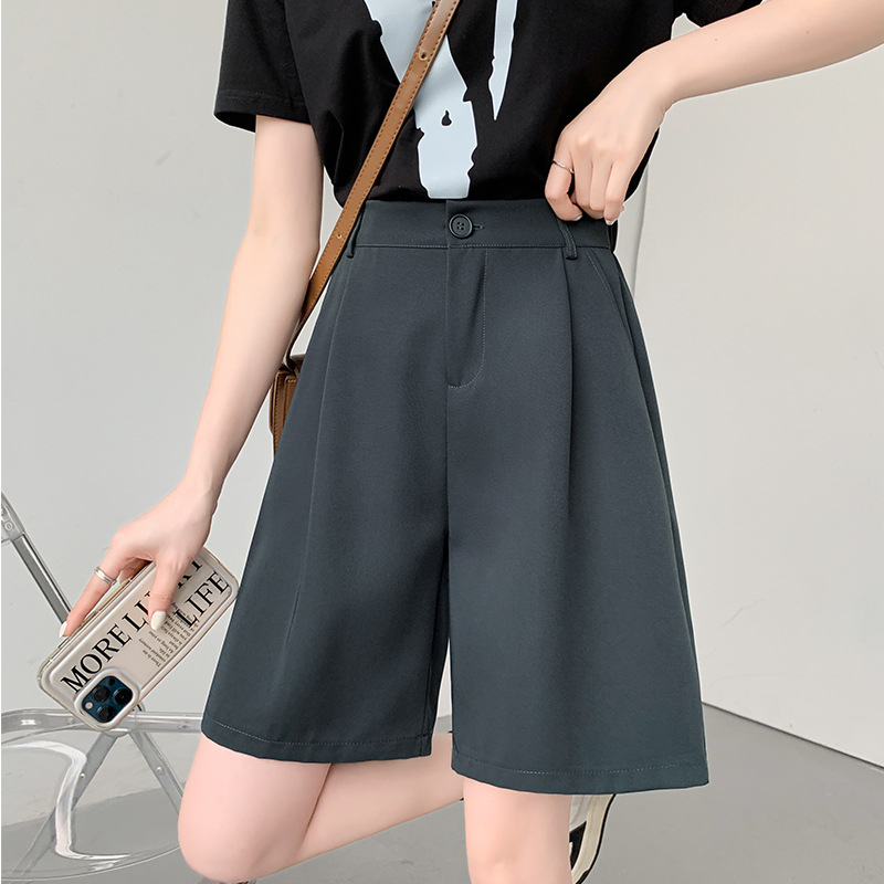 Γυναικεία καλοκαιρινά chiffon σορτς με ψηλή μέση, Α-γραμμή και φαρδιά πόδια, μίγμα πολυεστέρα-ελαστικού, ελαφριά υφή