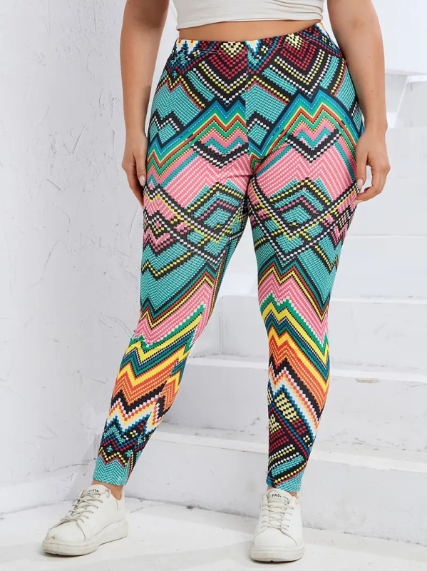 Йога панталони с райета — полиестер; основна материя 70–80%; средно висока талия; тесен силует; дълги панталони.