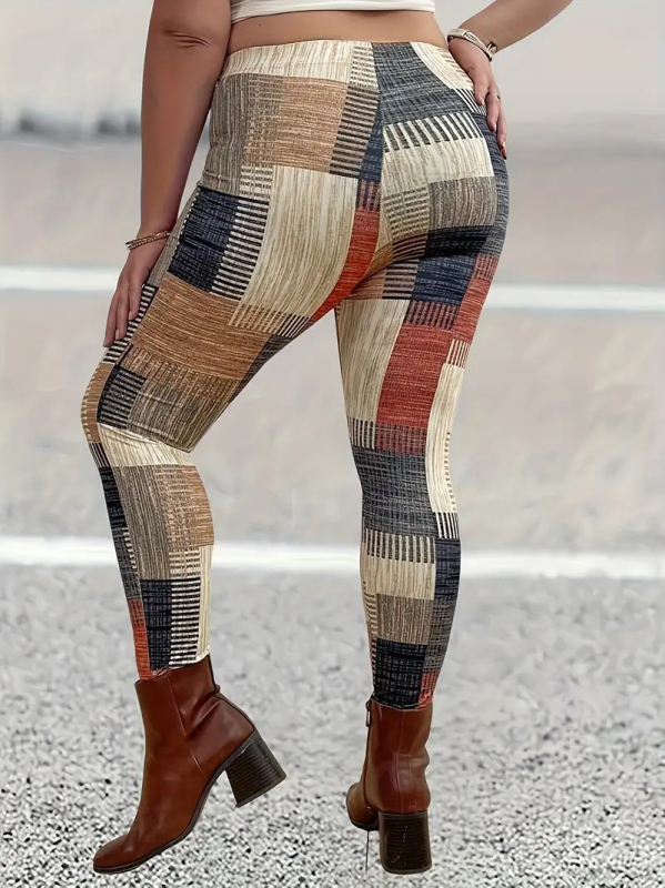 Йога панталони с райета — полиестер; основна материя 70–80%; средно висока талия; тесен силует; дълги панталони.