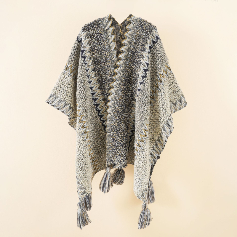 Ziemas šalle — Warp knitting tehnoloģija, akrila/mākslīgā vilna, japāņu-korejiešu salds stils, sievietēm