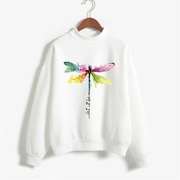 Pulover damă cu imprimeu, guler rotund, mâneci lungi, amestec poliester/acetat