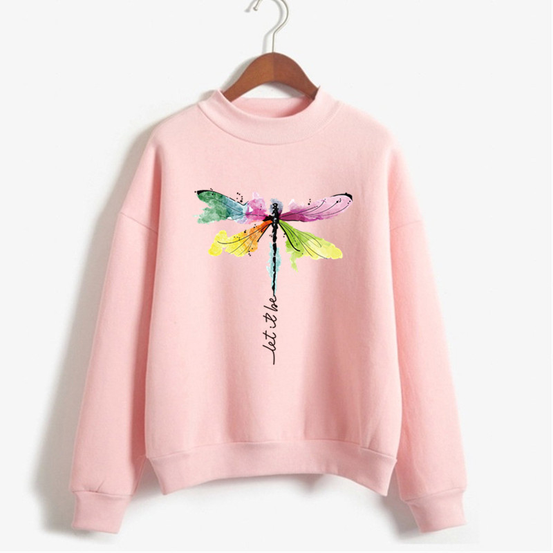 Pulover damă cu imprimeu, guler rotund, mâneci lungi, amestec poliester/acetat