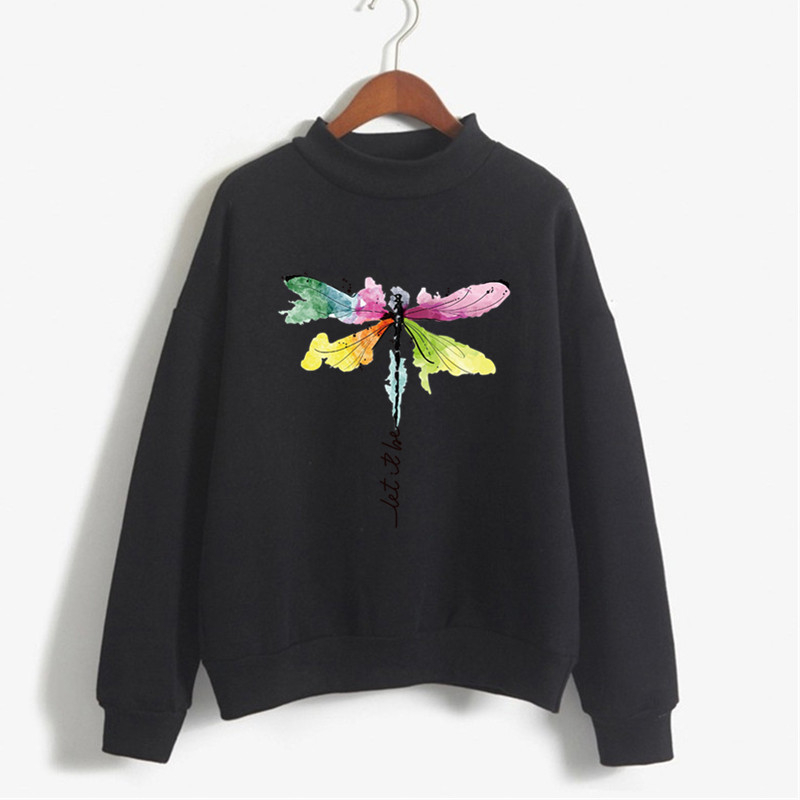 Pulover damă cu imprimeu, guler rotund, mâneci lungi, amestec poliester/acetat