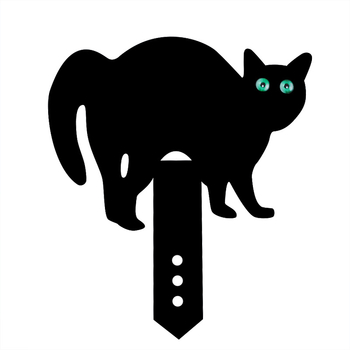 Decorațiune de grădină cu pisică, din acril și fier, cu design plug-in