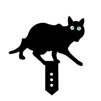 Κηπουρικό διακοσμητικό με γάτα από ακρυλικό και σίδηρο - βύσμα για κήπο