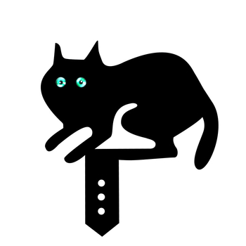 Κηπουρικό διακοσμητικό με γάτα από ακρυλικό και σίδηρο - βύσμα για κήπο