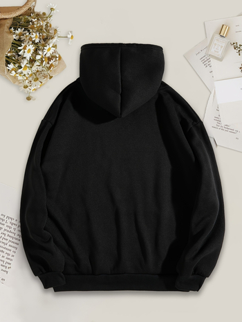 Ženski hoodie s kapuljom i otiskom srca u obliku nogometne lopte, poliester, dugi rukavi, slobodan kroj