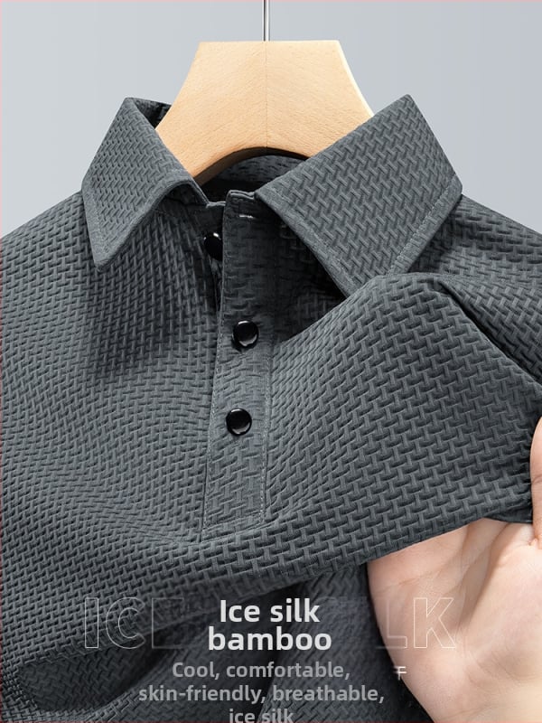 Мъжка поло риза с яка, лек нейлонов плат, къс ръкав, регулярна кройка, дишаща, висока устойчивост на цветовете, лято