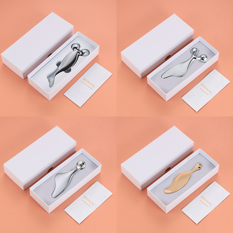 Метален ролер за очи и лице – масажор за гуаша, ролков тип, цинкова сплав, отрицателни йони, за домашна употреба