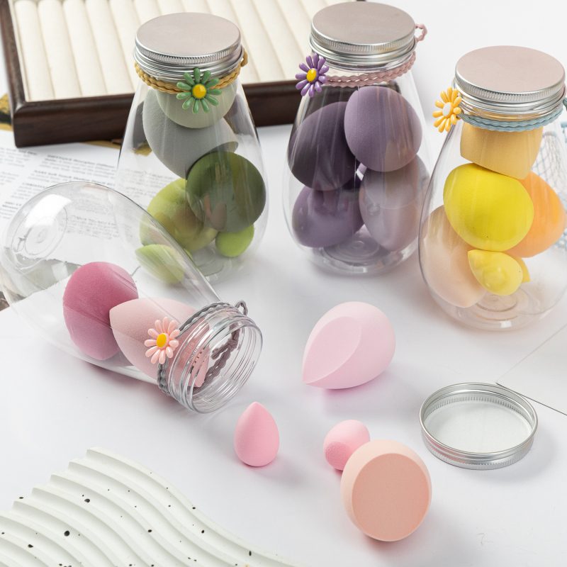 Originality Beauty Гъба за грим – суха и мокра двойна употреба, яйцевидна/капковидна форма, хидрофилна без латекс, преносима, 6–15 броя