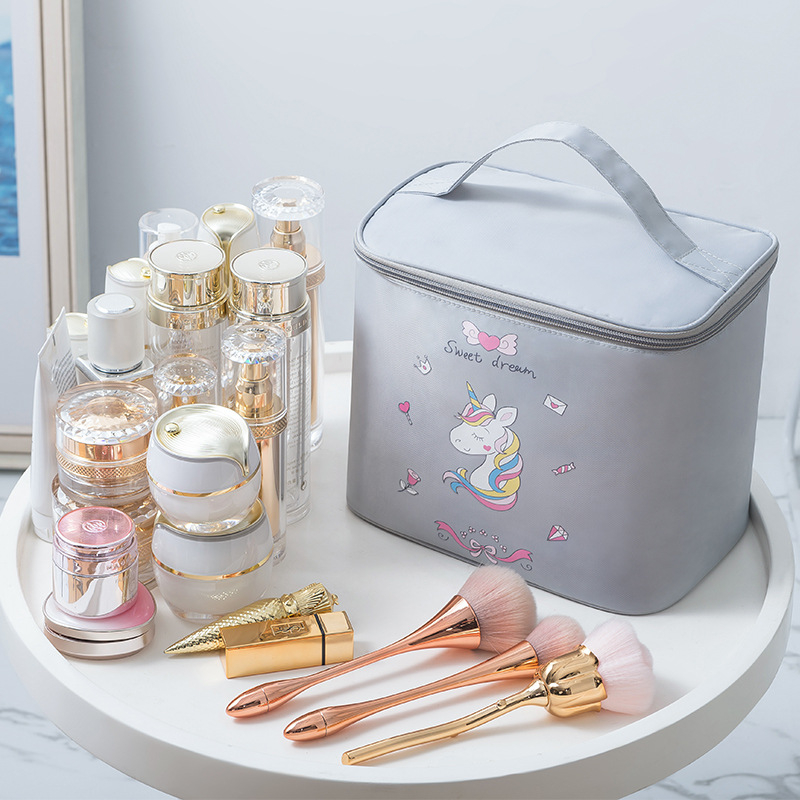 Sminkes táska, összecsukható és vízálló, hordozható utazásokhoz, Koreai-Ins stílusú, tisztálkodási neszesszer