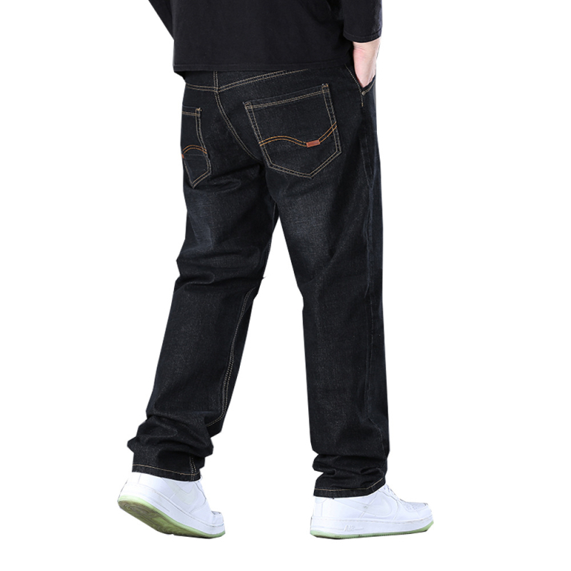 Ανδρικά τζιν ίσια γραμμή, μεσαία μέση, φερμουάρ, μικροελαστικότητα, λεπτό ύφασμα