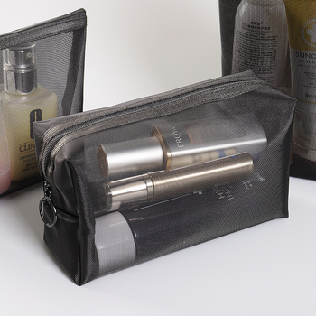 Τσαντάκι καλλυντικών από διχτυωτό νάιλον, κυβοειδές, αναπνεύσιμο, για καλλυντικά και είδη περιποίησης