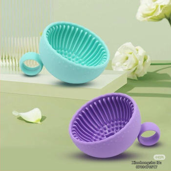 Silikona kosmētikas otu tīrītājs — rokas turēts, pārnēsājams tīrīšanas trauks otu
