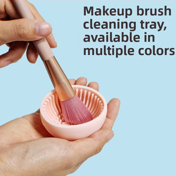 Silikona kosmētikas otu tīrītājs — rokas turēts, pārnēsājams tīrīšanas trauks otu