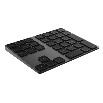 Bluetooth числова клавиатура, 34 клавиша, метален корпус, Plug-and-Play поддръжка, съвместима с iOS и Android