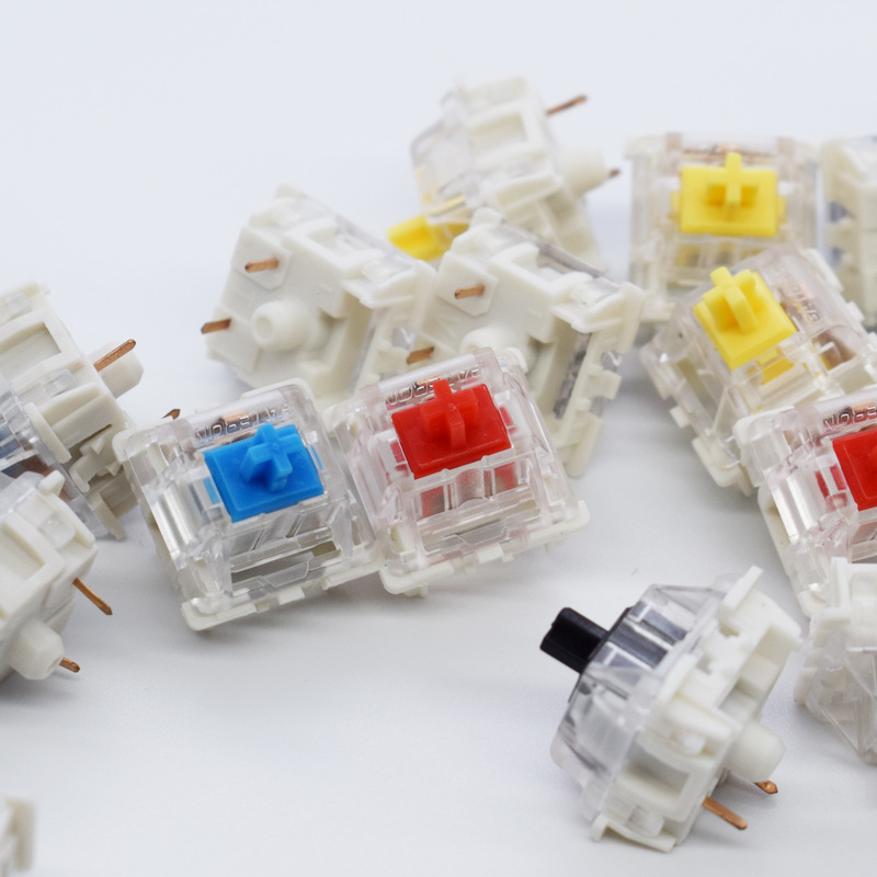 Gateron KS-9 întrerupător mecanic pentru tastatură, 3 pini, fără iluminare, carcasă din plastic, greutate 2