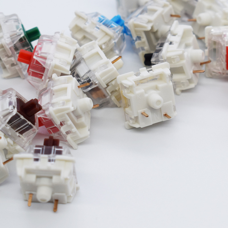 Gateron KS-9 întrerupător mecanic pentru tastatură, 3 pini, fără iluminare, carcasă din plastic, greutate 2