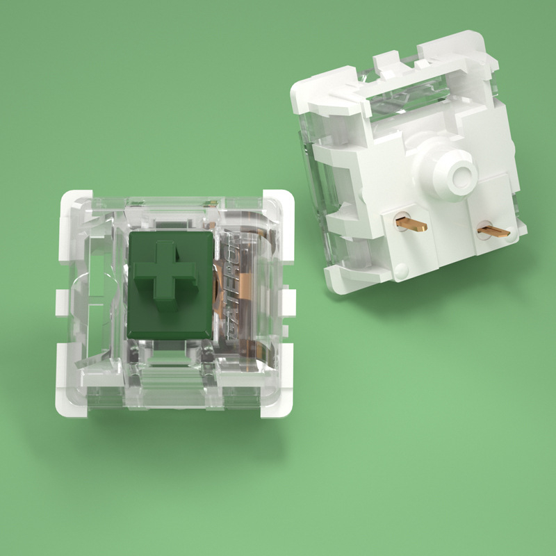 Gateron KS-9 mekanichен превключвател за клавиатура, 3-пинов конектор, без подсветка, пластмасов корпус, тегло 2