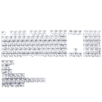 Readson прозрачен PC keycap за механична клавиатура, странично и горно гравиране.