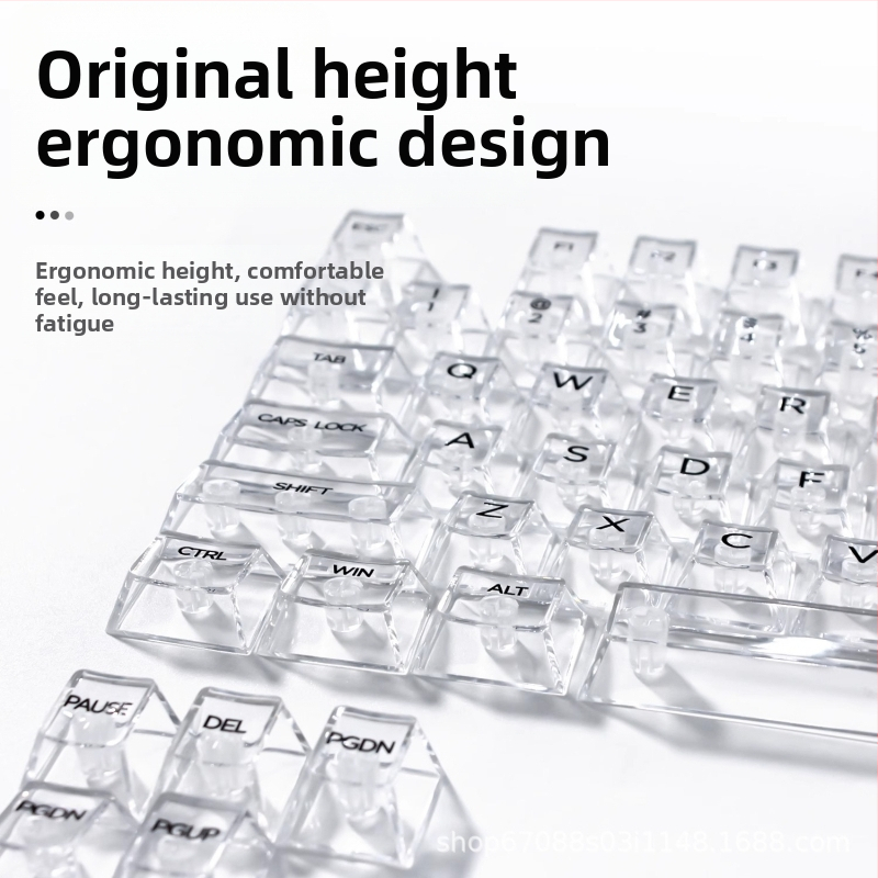 Readson прозрачен PC keycap за механична клавиатура, странично и горно гравиране.